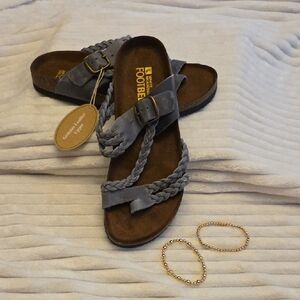 Blue Braided Sandals